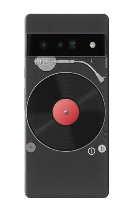 W3952 Turntable Vinyl Record Player Graphic Hülle Schutzhülle Taschen und Leder Flip für Google Pixel 6 Pro