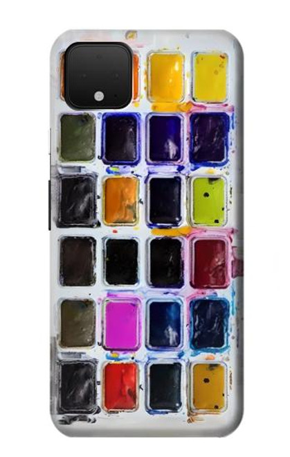 W3956 Watercolor Palette Box Graphic Hülle Schutzhülle Taschen und Leder Flip für Google Pixel 4 XL