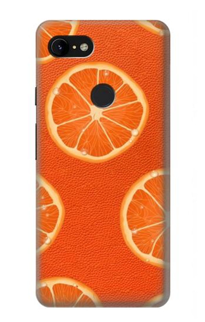 W3946 Seamless Orange Pattern Hülle Schutzhülle Taschen und Leder Flip für Google Pixel 3 XL