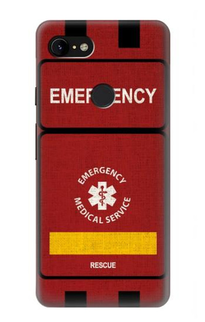 W3957 Emergency Medical Service Hülle Schutzhülle Taschen und Leder Flip für Google Pixel 3 XL