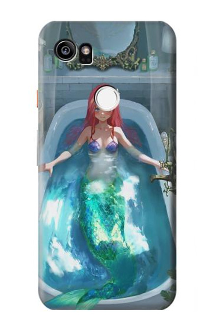 W3911 Cute Little Mermaid Aqua Spa Hülle Schutzhülle Taschen und Leder Flip für Google Pixel 2 XL