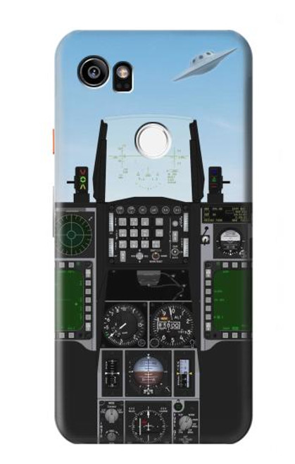 W3933 Fighter Aircraft UFO Hülle Schutzhülle Taschen und Leder Flip für Google Pixel 2 XL