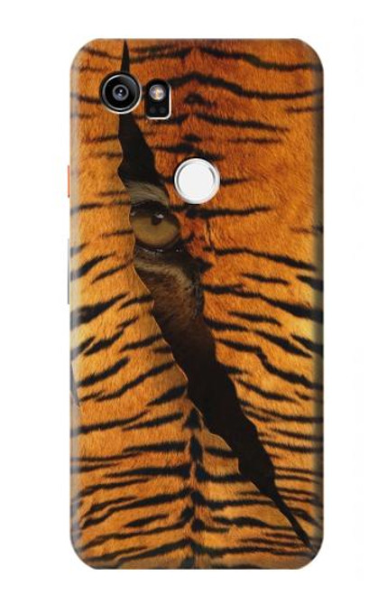 W3951 Tiger Eye Tear Marks Hülle Schutzhülle Taschen und Leder Flip für Google Pixel 2 XL