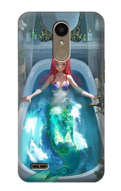 W3911 Cute Little Mermaid Aqua Spa Hülle Schutzhülle Taschen und Leder Flip für LG K10 (2018), LG K30