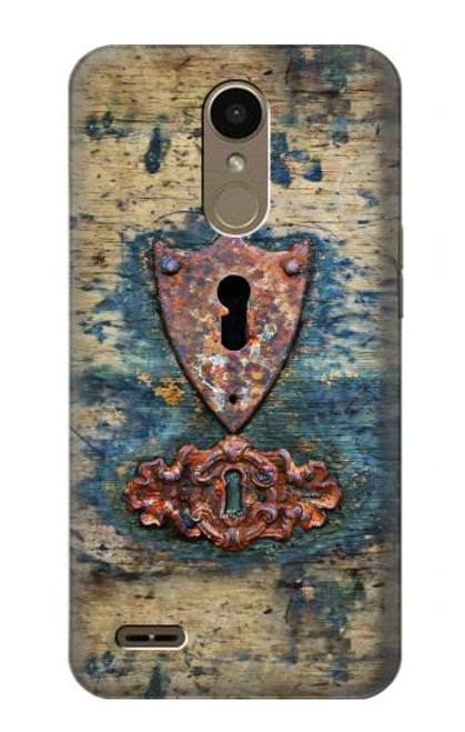 W3955 Vintage Keyhole Weather Door Hülle Schutzhülle Taschen und Leder Flip für LG K10 (2018), LG K30