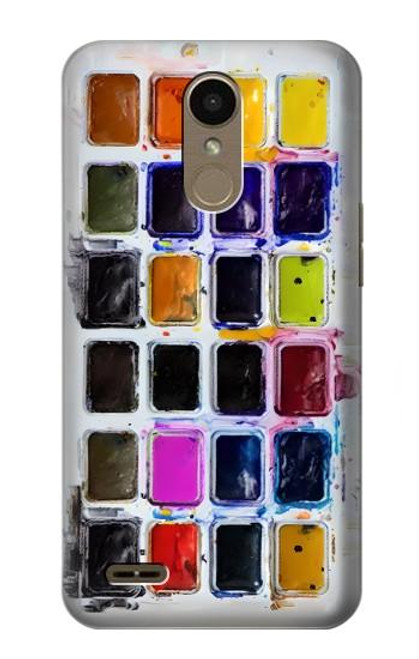 W3956 Watercolor Palette Box Graphic Hülle Schutzhülle Taschen und Leder Flip für LG K10 (2018), LG K30