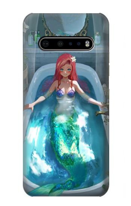 W3911 Cute Little Mermaid Aqua Spa Hülle Schutzhülle Taschen und Leder Flip für LG V60 ThinQ 5G