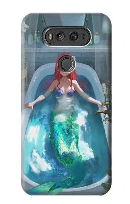 W3911 Cute Little Mermaid Aqua Spa Hülle Schutzhülle Taschen und Leder Flip für LG V20