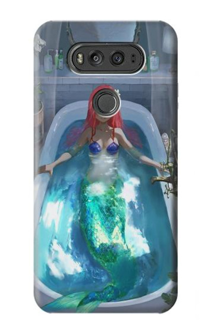 W3912 Cute Little Mermaid Aqua Spa Hülle Schutzhülle Taschen und Leder Flip für LG V20