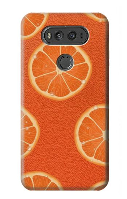 W3946 Seamless Orange Pattern Hülle Schutzhülle Taschen und Leder Flip für LG V20