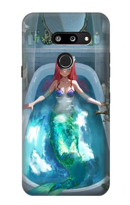 W3911 Cute Little Mermaid Aqua Spa Hülle Schutzhülle Taschen und Leder Flip für LG G8 ThinQ