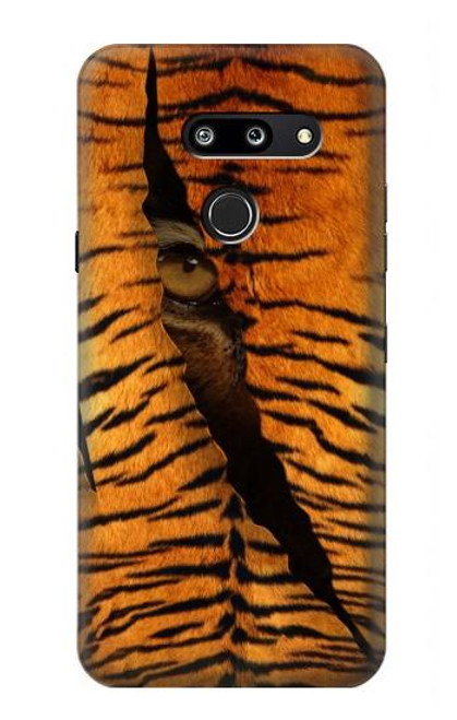 W3951 Tiger Eye Tear Marks Hülle Schutzhülle Taschen und Leder Flip für LG G8 ThinQ