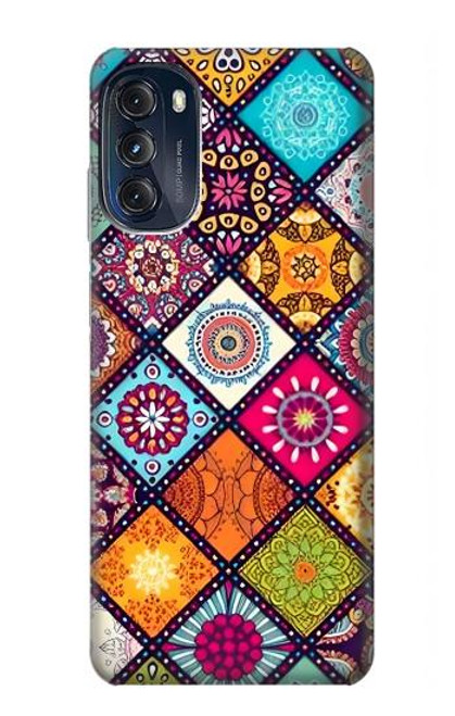 W3943 Maldalas Pattern Hülle Schutzhülle Taschen und Leder Flip für Motorola Moto G (2022)