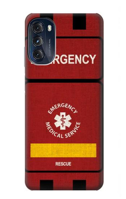 W3957 Emergency Medical Service Hülle Schutzhülle Taschen und Leder Flip für Motorola Moto G (2022)