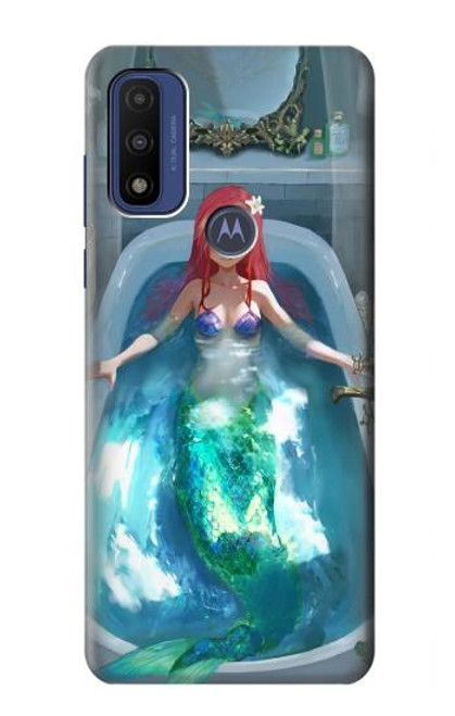 W3911 Cute Little Mermaid Aqua Spa Hülle Schutzhülle Taschen und Leder Flip für Motorola G Pure