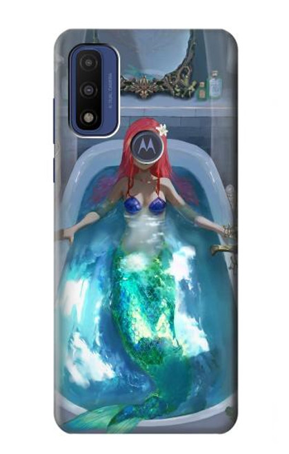 W3912 Cute Little Mermaid Aqua Spa Hülle Schutzhülle Taschen und Leder Flip für Motorola G Pure