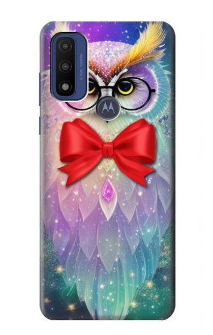 W3934 Fantasy Nerd Owl Hülle Schutzhülle Taschen und Leder Flip für Motorola G Pure