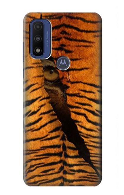 W3951 Tiger Eye Tear Marks Hülle Schutzhülle Taschen und Leder Flip für Motorola G Pure