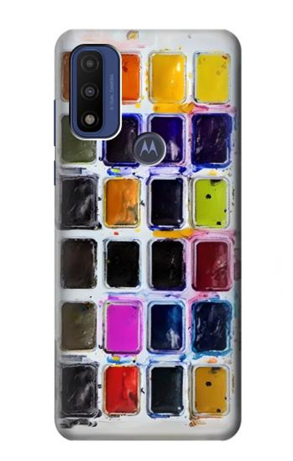 W3956 Watercolor Palette Box Graphic Hülle Schutzhülle Taschen und Leder Flip für Motorola G Pure