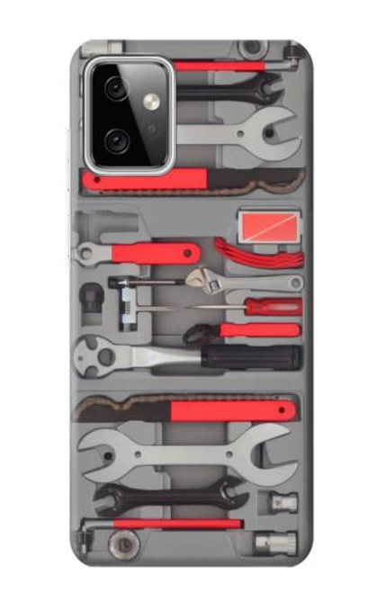 W3921 Bike Repair Tool Graphic Paint Hülle Schutzhülle Taschen und Leder Flip für Motorola Moto G Power (2023) 5G