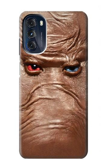 W3940 Leather Mad Face Graphic Paint Hülle Schutzhülle Taschen und Leder Flip für Motorola Moto G 5G (2023)