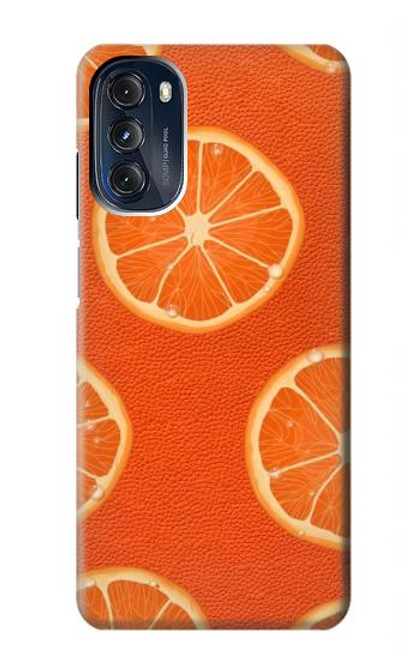 W3946 Seamless Orange Pattern Hülle Schutzhülle Taschen und Leder Flip für Motorola Moto G 5G (2023)