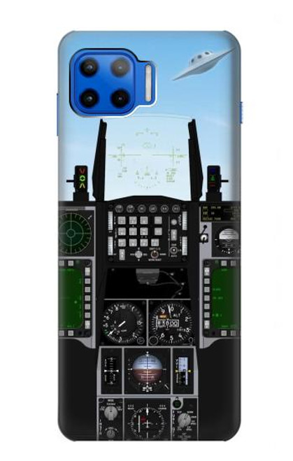 W3933 Fighter Aircraft UFO Hülle Schutzhülle Taschen und Leder Flip für Motorola Moto G 5G Plus