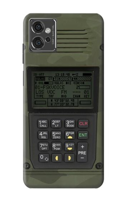 W3959 Military Radio Graphic Print Hülle Schutzhülle Taschen und Leder Flip für Motorola Moto G32