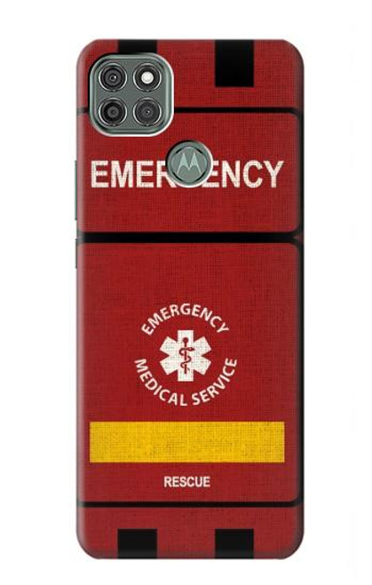 W3957 Emergency Medical Service Hülle Schutzhülle Taschen und Leder Flip für Motorola Moto G9 Power