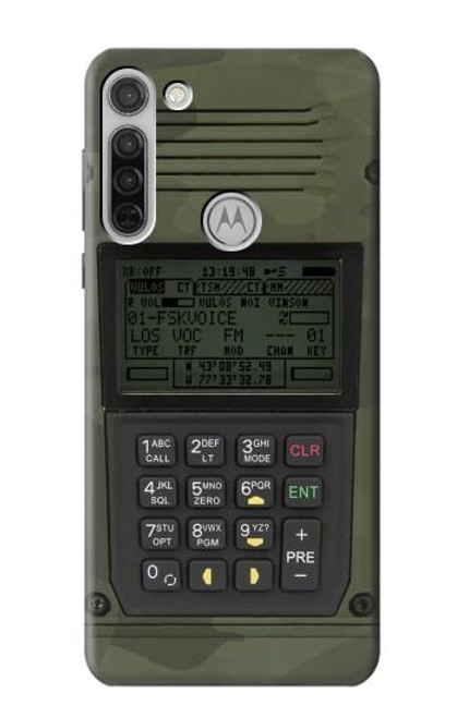 W3959 Military Radio Graphic Print Hülle Schutzhülle Taschen und Leder Flip für Motorola Moto G8