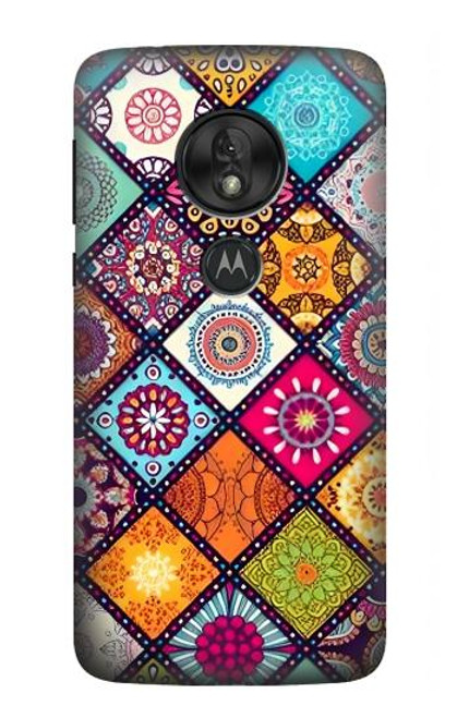 W3943 Maldalas Pattern Hülle Schutzhülle Taschen und Leder Flip für Motorola Moto G7 Power