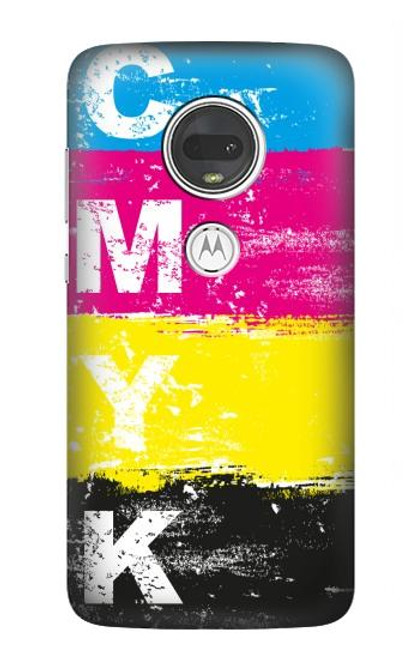 W3930 Cyan Magenta Yellow Key Hülle Schutzhülle Taschen und Leder Flip für Motorola Moto G7, Moto G7 Plus