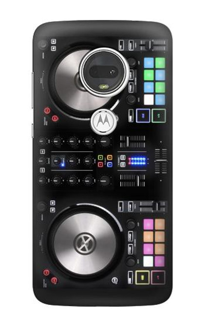 W3931 DJ Mixer Graphic Paint Hülle Schutzhülle Taschen und Leder Flip für Motorola Moto G7, Moto G7 Plus