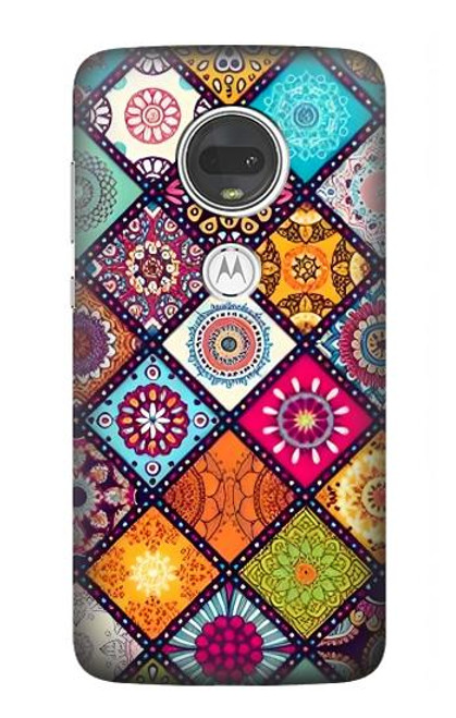 W3943 Maldalas Pattern Hülle Schutzhülle Taschen und Leder Flip für Motorola Moto G7, Moto G7 Plus