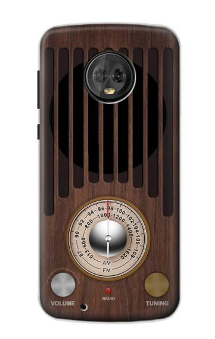 W3935 FM AM Radio Tuner Graphic Hülle Schutzhülle Taschen und Leder Flip für Motorola Moto G6