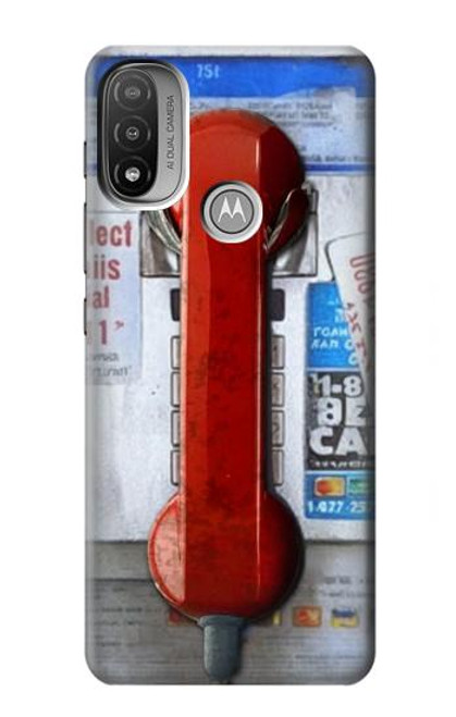 W3925 Collage Vintage Pay Phone Hülle Schutzhülle Taschen und Leder Flip für Motorola Moto E20,E30,E40
