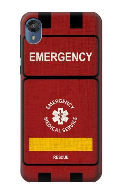 W3957 Emergency Medical Service Hülle Schutzhülle Taschen und Leder Flip für Motorola Moto E6, Moto E (6th Gen)