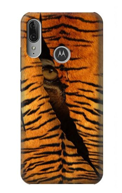 W3951 Tiger Eye Tear Marks Hülle Schutzhülle Taschen und Leder Flip für Motorola Moto E6 Plus, Moto E6s