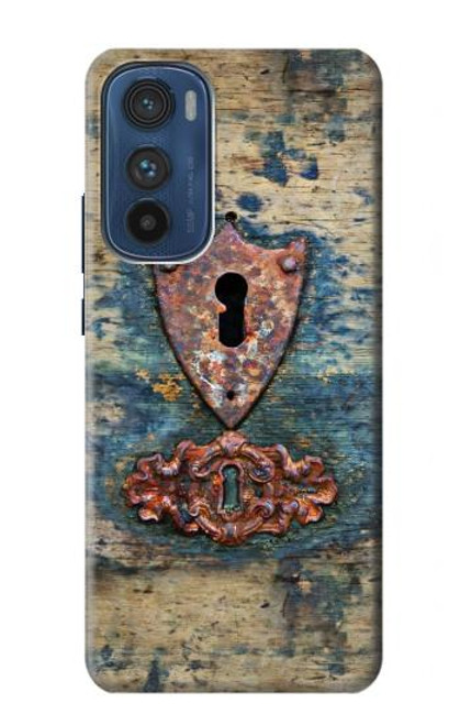 W3955 Vintage Keyhole Weather Door Hülle Schutzhülle Taschen und Leder Flip für Motorola Edge 30