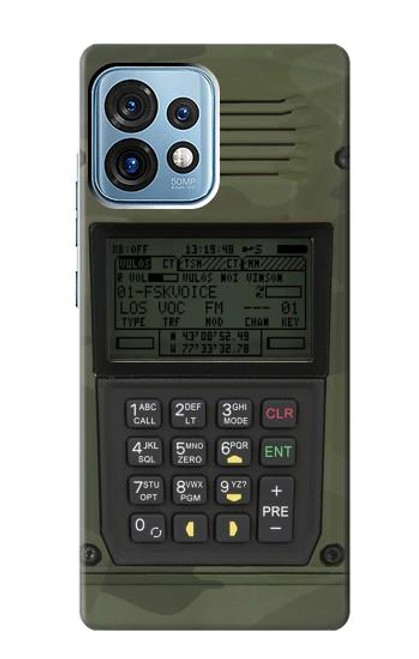 W3959 Military Radio Graphic Print Hülle Schutzhülle Taschen und Leder Flip für Motorola Edge+ (2023), X40, X40 Pro, Edge 40 Pro