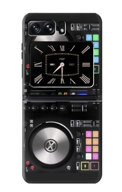 W3931 DJ Mixer Graphic Paint Hülle Schutzhülle Taschen Flip für Motorola Moto Razr 2022