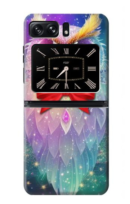 W3934 Fantasy Nerd Owl Hülle Schutzhülle Taschen Flip für Motorola Moto Razr 2022