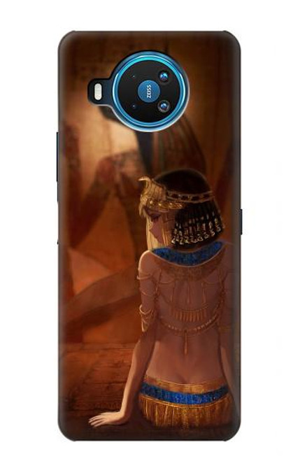 W3919 Egyptian Queen Cleopatra Anubis Hülle Schutzhülle Taschen und Leder Flip für Nokia 8.3 5G