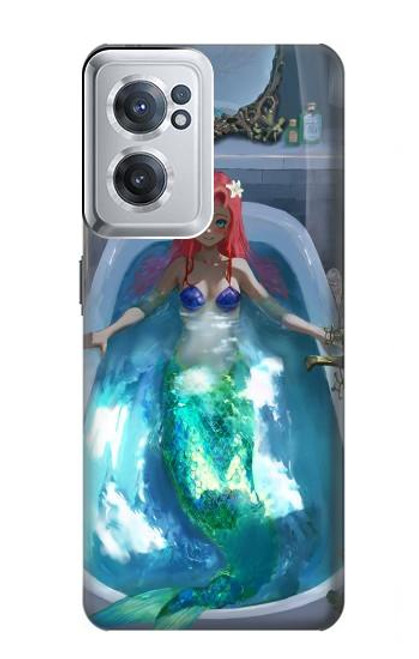 W3912 Cute Little Mermaid Aqua Spa Hülle Schutzhülle Taschen und Leder Flip für OnePlus Nord CE 2 5G
