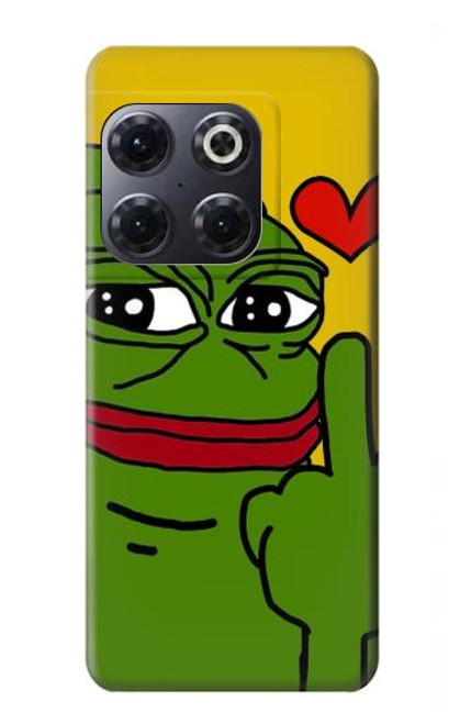 W3945 Pepe Love Middle Finger Hülle Schutzhülle Taschen und Leder Flip für OnePlus 10T