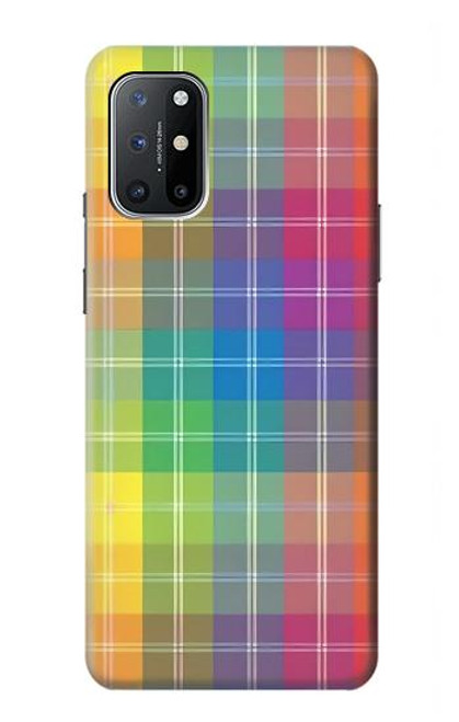W3942 LGBTQ Rainbow Plaid Tartan Hülle Schutzhülle Taschen und Leder Flip für OnePlus 8T