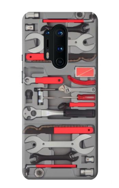 W3921 Bike Repair Tool Graphic Paint Hülle Schutzhülle Taschen und Leder Flip für OnePlus 8 Pro