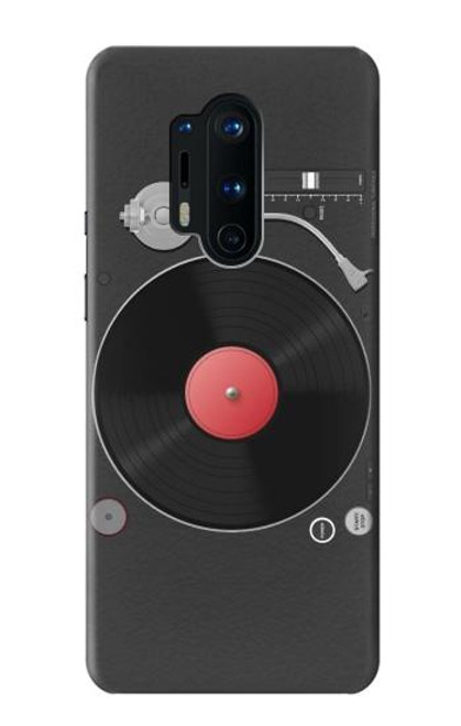 W3952 Turntable Vinyl Record Player Graphic Hülle Schutzhülle Taschen und Leder Flip für OnePlus 8 Pro