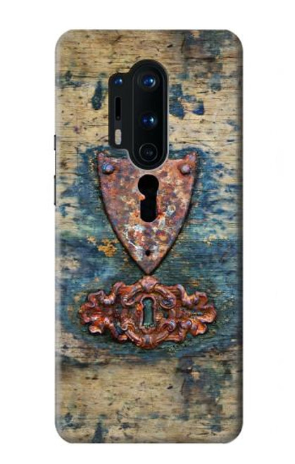 W3955 Vintage Keyhole Weather Door Hülle Schutzhülle Taschen und Leder Flip für OnePlus 8 Pro