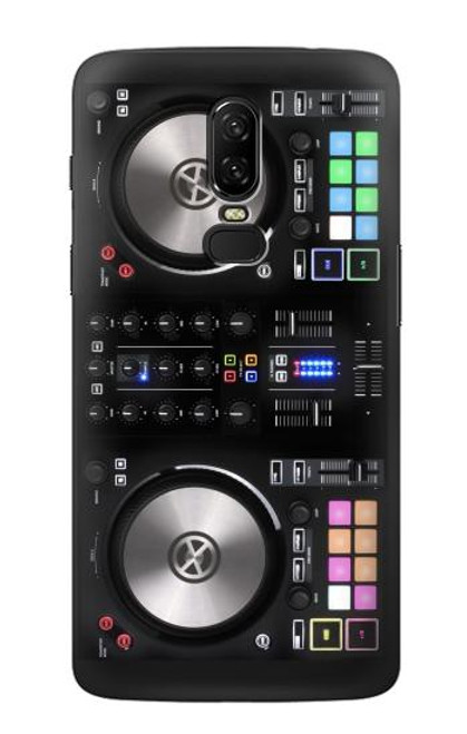 W3931 DJ Mixer Graphic Paint Hülle Schutzhülle Taschen und Leder Flip für OnePlus 6